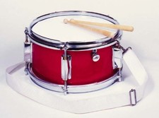 Spielmannszugtrommel SNARE DRUM Trommel ROT Metall Paradetrommel Marschtrommel