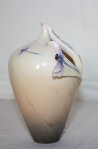 Dragonfly vase signed franz - vase,