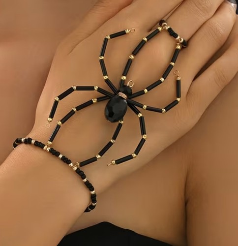 Armband ring spinne gothik - armband,
