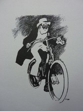 LYONEL FEININGER - Lithographie v.1920 "Radfahrer" !!