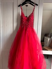 Rotes abi ballkleid mit - rotes,