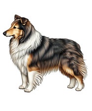 3x collie car sticker 9x9 cm