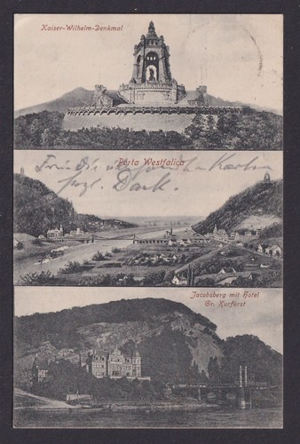 Ansichtskarte porta westfalica - ansichtskarte,