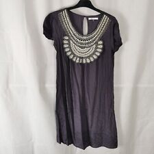 Damen Kleid Größe 12 ASOS Umstandsmode Schwangerschaft Lila Perlen Latz Party Abend 