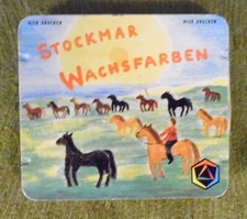 Alte Dose , Blechdose , Stockmar , Wachsfarben , 10 cm x 9 cm x 1,5 cm