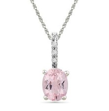 Morganit & Diamant Anhänger