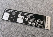 Original Mercedes Aufkleber Sportfahrwerk Luftdruck W124 W123 W201 1245845539