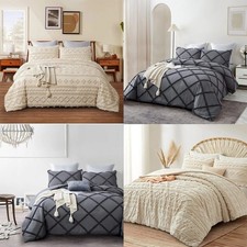 Bettwäsche Getuftet 135x200,200x200cm,Stickerei Shabby Chic Bettbezug