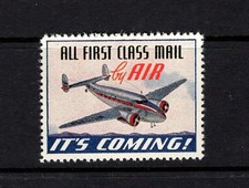 ein   alter  LUFTPOSTaufkleber