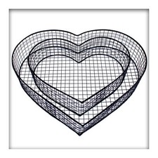 Herz Gitter Pflanzschale Grabschmuck Grabgestaltung Friedhof 8 cm hoch