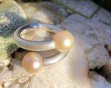 Ring Perlenring 925 Silber