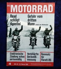 Motorrad 4/1968, Phil Read, Rennsatz für Florett RS, Ducati, Moto Guzzi