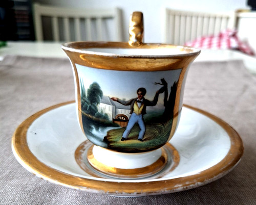 Biedermeier tasse mit - biedermeier,