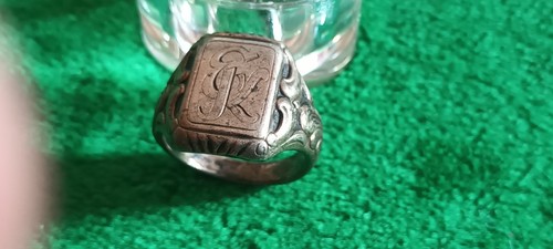 800er silber siegel ring mit - 800er,