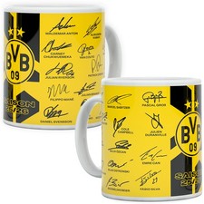 BVB Tasse Unterschriften 2025 / 2026 Autogramme Team Heimtrikot BVB Fanartikel