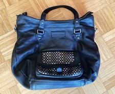 LIEBESKIND BERLIN Leder Handtasche mit Nieten schwarz