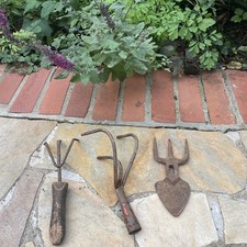  3tlg . Set ,Alte Gartengeräte , Garten Helfer , DDR gebraucht 