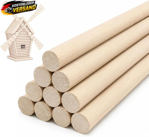 Stück rundholz holzstäbe - 10,