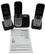 Panasonic KX-TG685ex schnurloses Telefon Trio Anrufbeantworter Neue Akkus