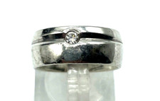 Viventy Bernd Berger 925 Silber Ring Bandring Zirkonia RG 53 Handarbeit B 8 mm