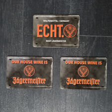 3 geprägte Jägermeister Blechschilder
