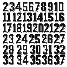 Flock Rückennummer Set Deutschland WM 86 90 für Trikotsatz Schattennummer 