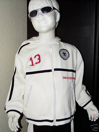 Dfb sweatjacke weiß 98 - sweatjacke, gr.
