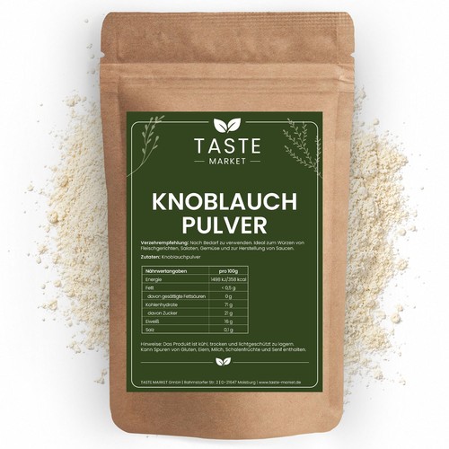 Knoblauch pulver fein gemahlen - pulver,