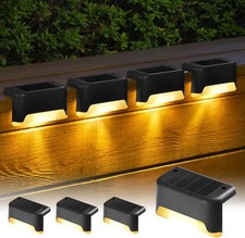 4x Solarleuchten für Außen, wasserdicht – Garten Balkon Terrasse Zaun Treppe Hof