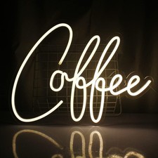 Coffee Neon Sign - Kaffee Leuchtreklame Buchstaben Led Neon Schild Cafe Neonl...