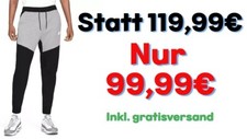 Nike Tech Fleece Hose XL Schwarz Grau Dark Grey Heather Weiß LIMITIERT!!