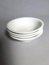 4 Kompott-schalen Desert-Schüssel rund 13cm glatt Porzellan weiß Seltmann Weiden