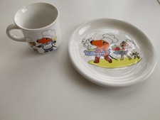 Arzberg Porzellan Becher und Teller Sendung mit der Maus I. Schmitt-Menzel