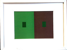 JOSEF ALBERS  Form und Farbe 1963  Siebdruck, 26x19cm, mit Rahmen 43x33 GESCHENK