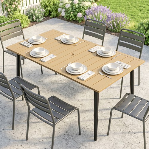 Outsunny gartentisch 150x90cm - outsunny,
