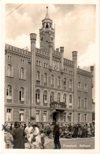 Fraustadt rathaus viele - ak,