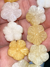 Alter Topas Jade Perlen Blumen