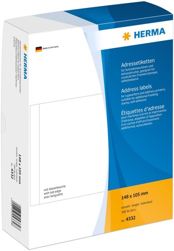 Adressetiketten einzeln weiß