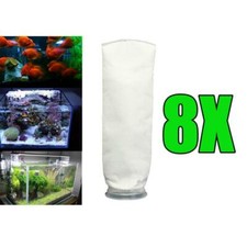 8 Stück 200um Aquarium Meeressumpf Aquarium Netz Filter Socke Beutel Halter 4"
