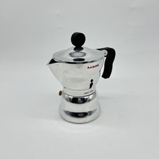 Alessi Moka AAM33/3 Design Espressomaschine aus Aluminiumguss, 3 Tassen