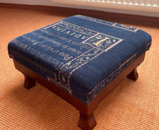 Hocker Barock Fussbank Blau