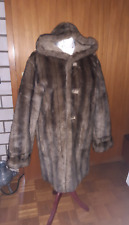 Pelzmantel fake fur Damen Kunstleder cognac Nerzoptik  Dennis Basso Gr. M