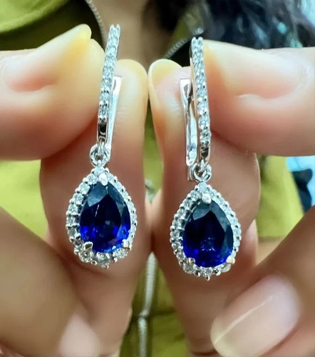 Ohrringe mit blauem - 2,38, ct