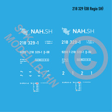 218 329 (DB Regio SH) BR 218 Diesellok H0-Decals Epoche 6