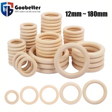 Holzringe Natur Farblos Buchenholz Schmuck Deko Basteln Holz Ring DIY 12mm-180mm
