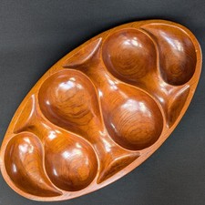 Alte große  Holzschale Goldfischli Anbietschale aus Teakholz yin&yang  陰陽 / 阴阳