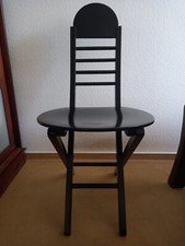 Klappstuhl Massivholz schwarz lackiert, eleganter japanischer Stil
