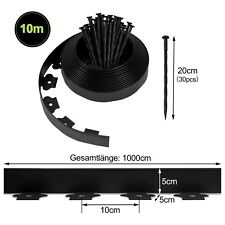 Flexible Rasenkante Kunststoff Garten Beeteinfassung mit Erdanker 1 x 10 m