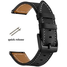 20mm | 22 mm Leder Uhrenarmband Metall Armband Ersatzband Klassisch Lederband DE