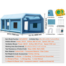 Aufblasbare Lackierkabine